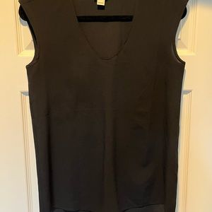 Black sleeveless JCrew top, great for suits or worn alone.